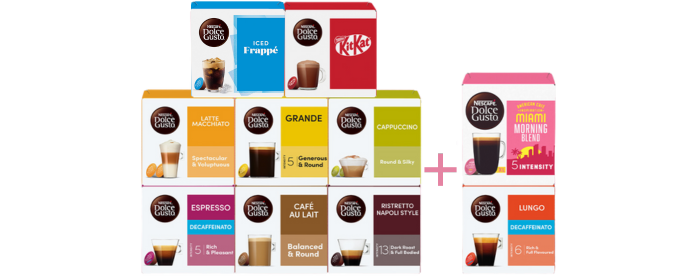 Selectie koffiecapsules | NESCAFÉ Dolce Gusto header image