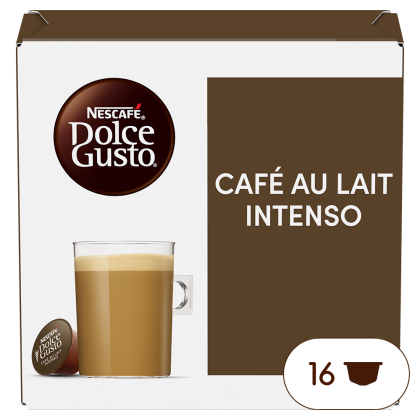 Doos van 16 NESCAF&Eacute; Dolce Gusto Caf&eacute; au Lait Intenso 16 Capsules capsules