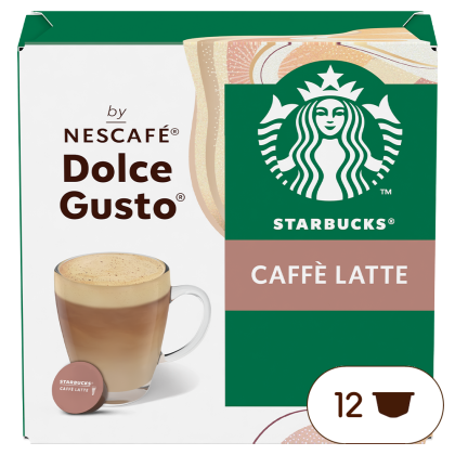 Doos van 12 NESCAF&Eacute; Dolce Gusto Starbucks&reg; Caff&egrave; Latte 12 Capsules capsules