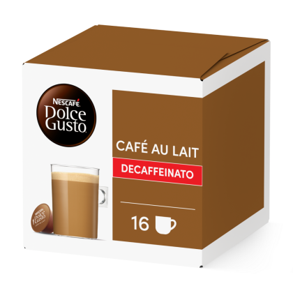 Doos van 16 NESCAF&Eacute; Dolce Gusto Caf&eacute; au Lait Decaffeinato 16 Capsules capsules