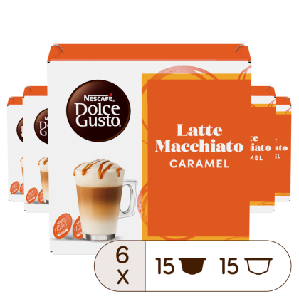 Voordeelverpakking Latte Macchiato Caramel 6x30 Capsules