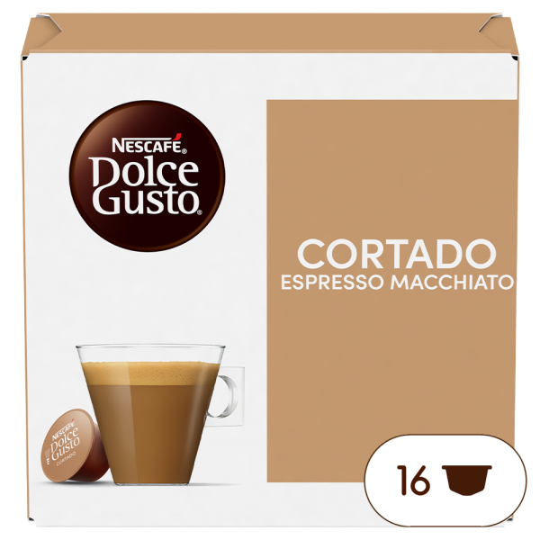 Doos van 16 NESCAFÉ Dolce Gusto Cortado 16 Capsules capsules