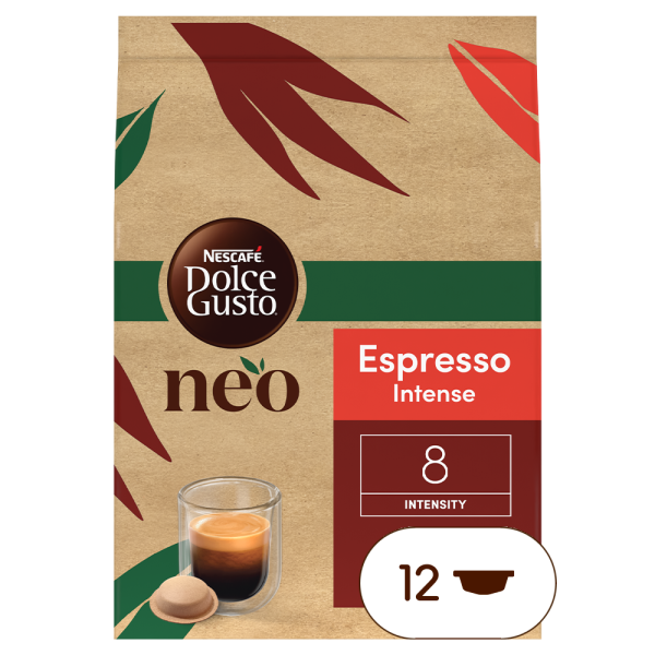 verpakking van NEO espresso intense pads