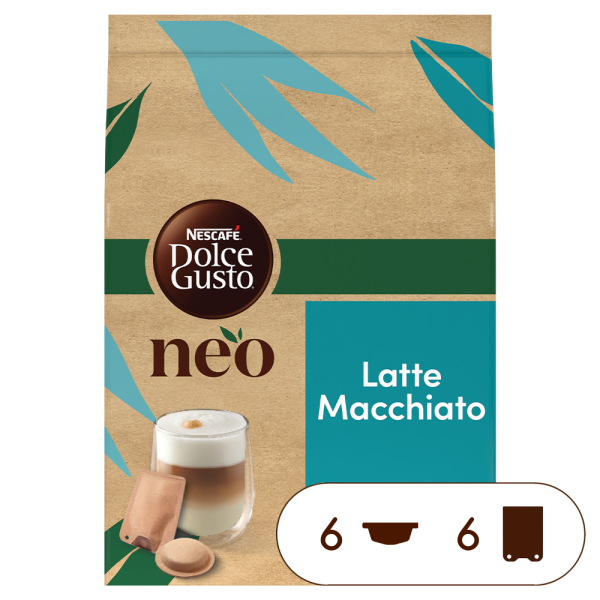 verpakking van NEO Latte Macchiato pads en sachets