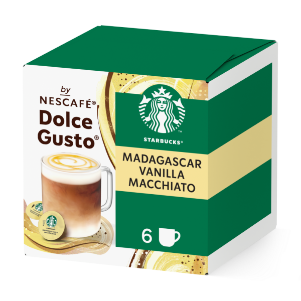 Doos van 12 NESCAFÉ Dolce Gusto Starbucks® Madagascar Vanilla Macchiato 12 Capsules capsules