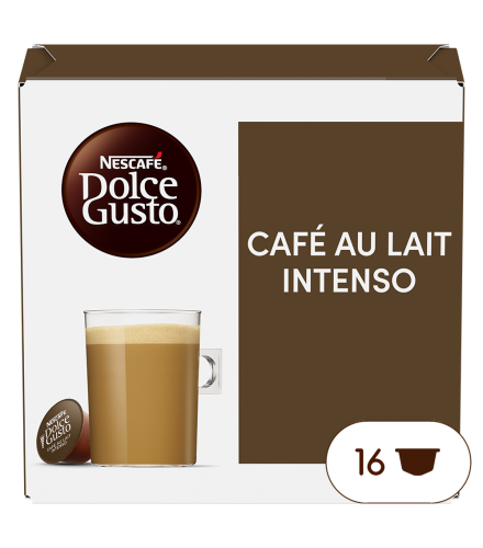 Doos van 16 NESCAF&Eacute; Dolce Gusto Caf&eacute; au Lait Intenso 16 Capsules capsules