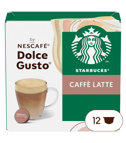 Doos van 12 NESCAF&Eacute; Dolce Gusto Starbucks&reg; Caff&egrave; Latte 12 Capsules capsules
