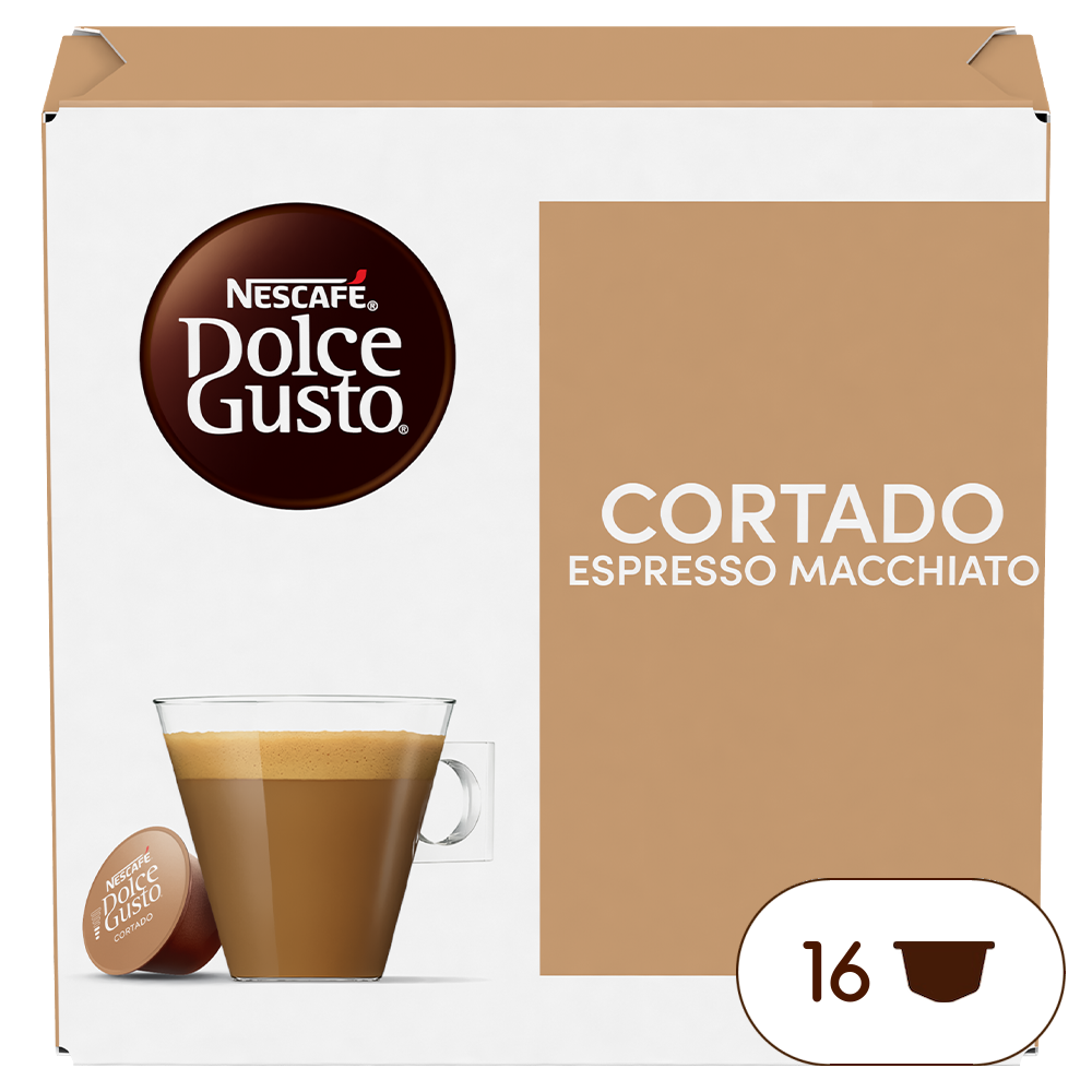 Doos van 16 NESCAFÉ Dolce Gusto Cortado 16 Capsules capsules