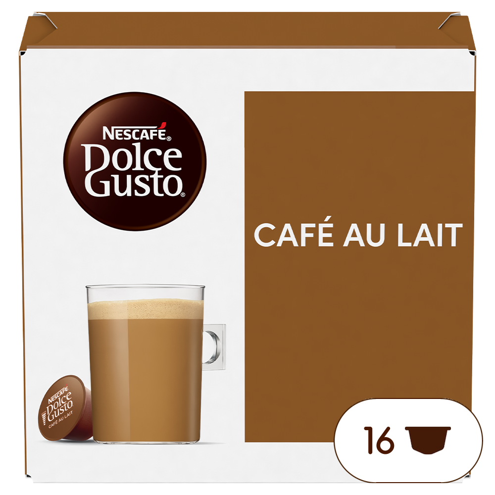 Doos van 16 NESCAFÉ Dolce Gusto Café au Lait 16 Capsules capsules