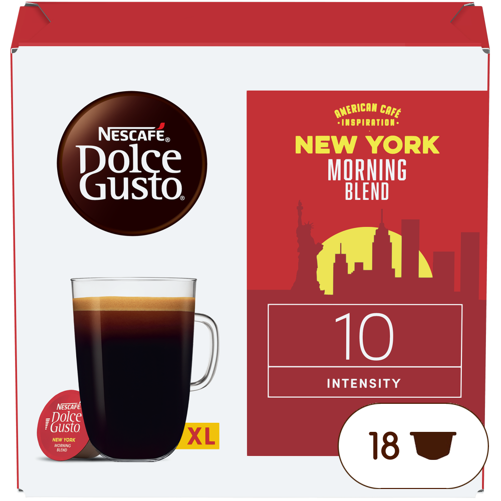 Doos van 18 NESCAFÉ Dolce Gusto New York Morning Blend 18 Capsules capsules