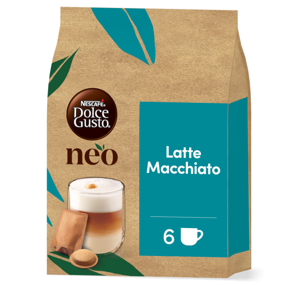 verpakking van NEO Latte Macchiato pads en sachets