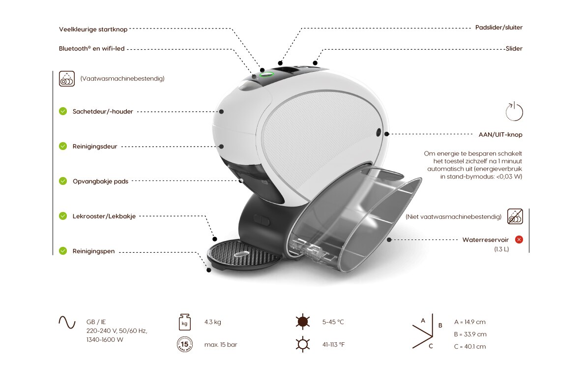 neo coffee machine with specifications