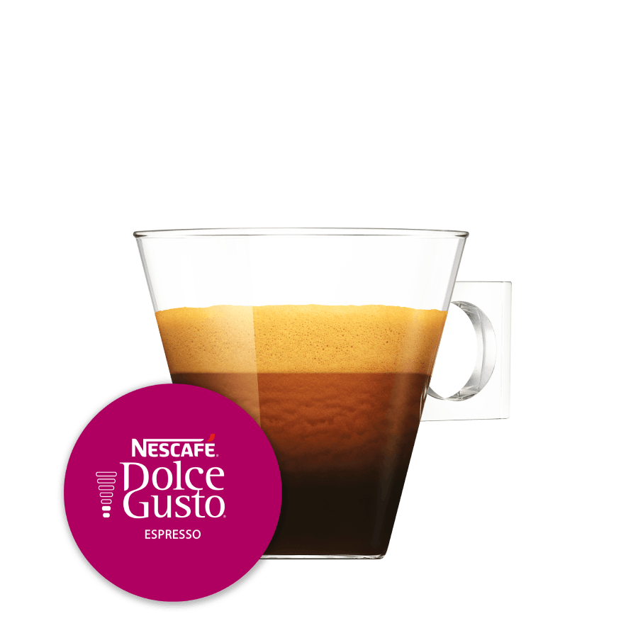 Capsule met kop koffie NESCAF&Eacute; Dolce Gusto Espresso 16 Capsules