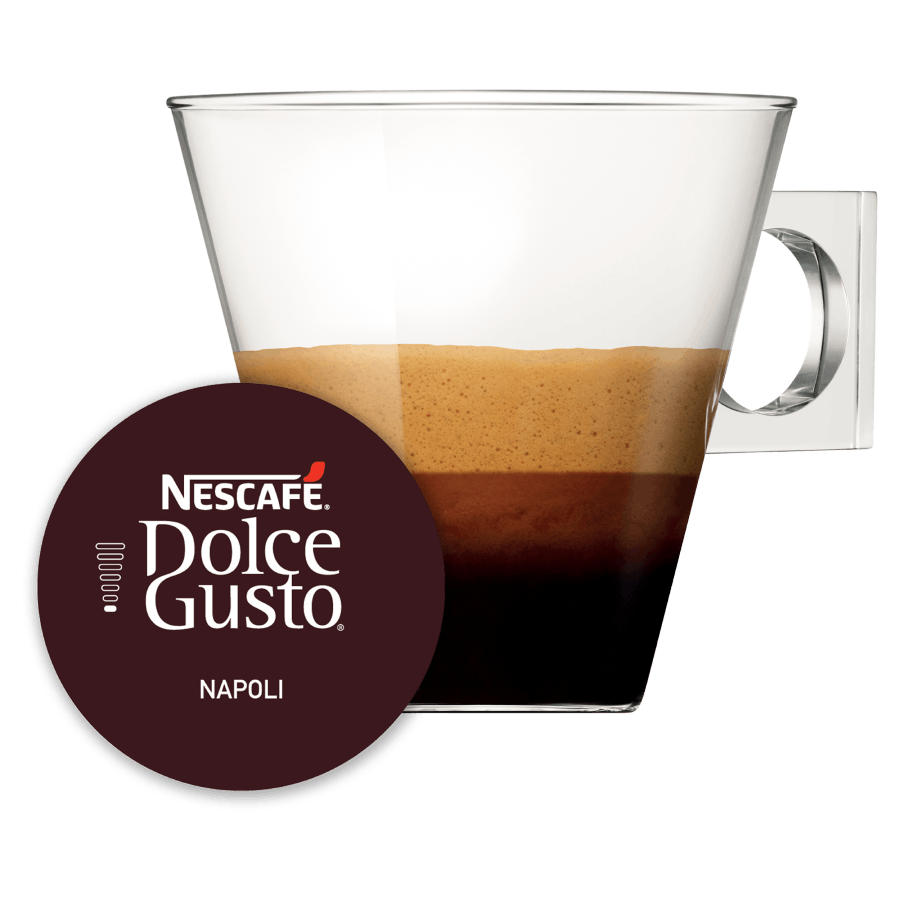 Capsule met kop koffie NESCAF&Eacute; Dolce Gusto Ristretto Napoli 16 Capsules