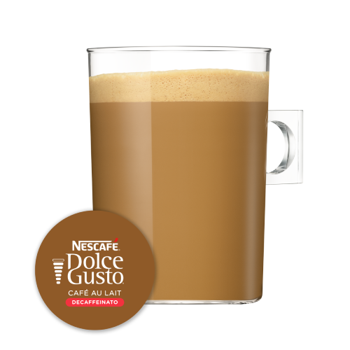 Capsule met kop koffie NESCAF&Eacute; Dolce Gusto Caf&eacute; Au Lait Decaffeinato 16 Capsules