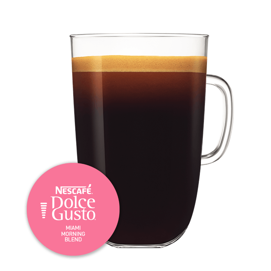Capsule met kop koffie NESCAF&Eacute; Dolce Gusto Miami Morning Blend 18 Capsules