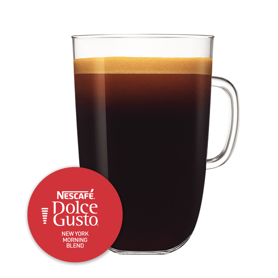 Capsule met kop koffie NESCAF&Eacute; Dolce Gusto New York Morning Blend 18 Capsules