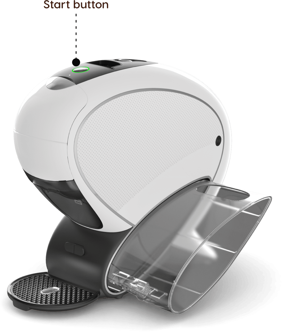 Startknop bij NEO koffiemachine