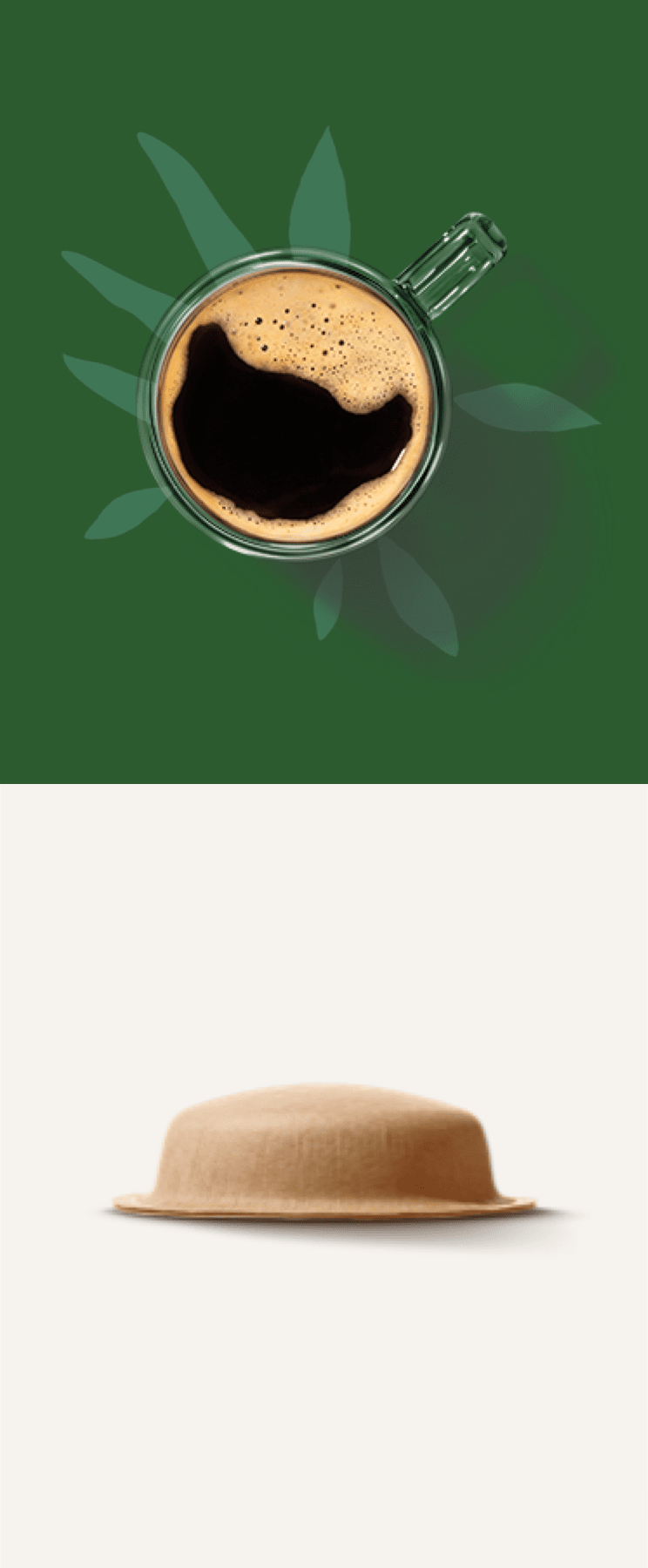 persoon die een koffieboon plant naast een NEO pad