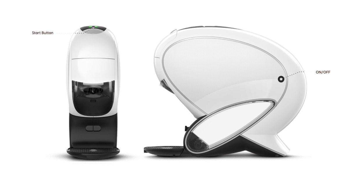 Startknop bij NEO koffiemachine