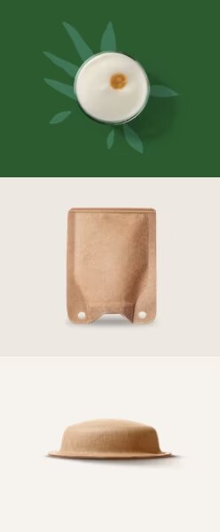 persoon die een koffieboon plant naast een NEO pad