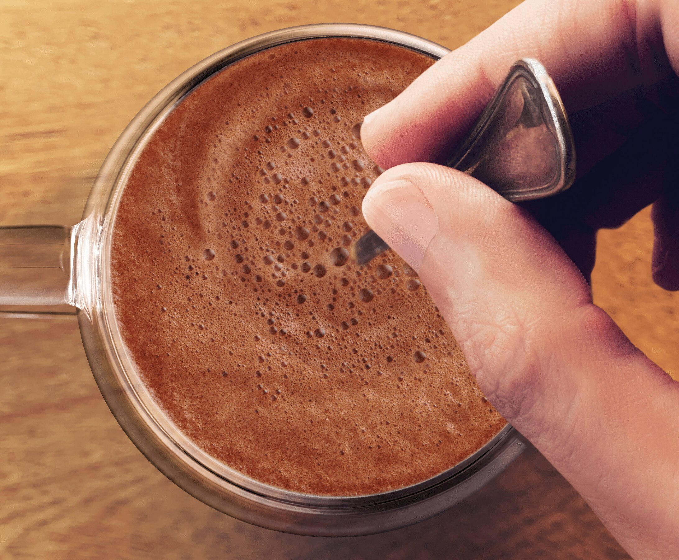 melkschuim in een kop